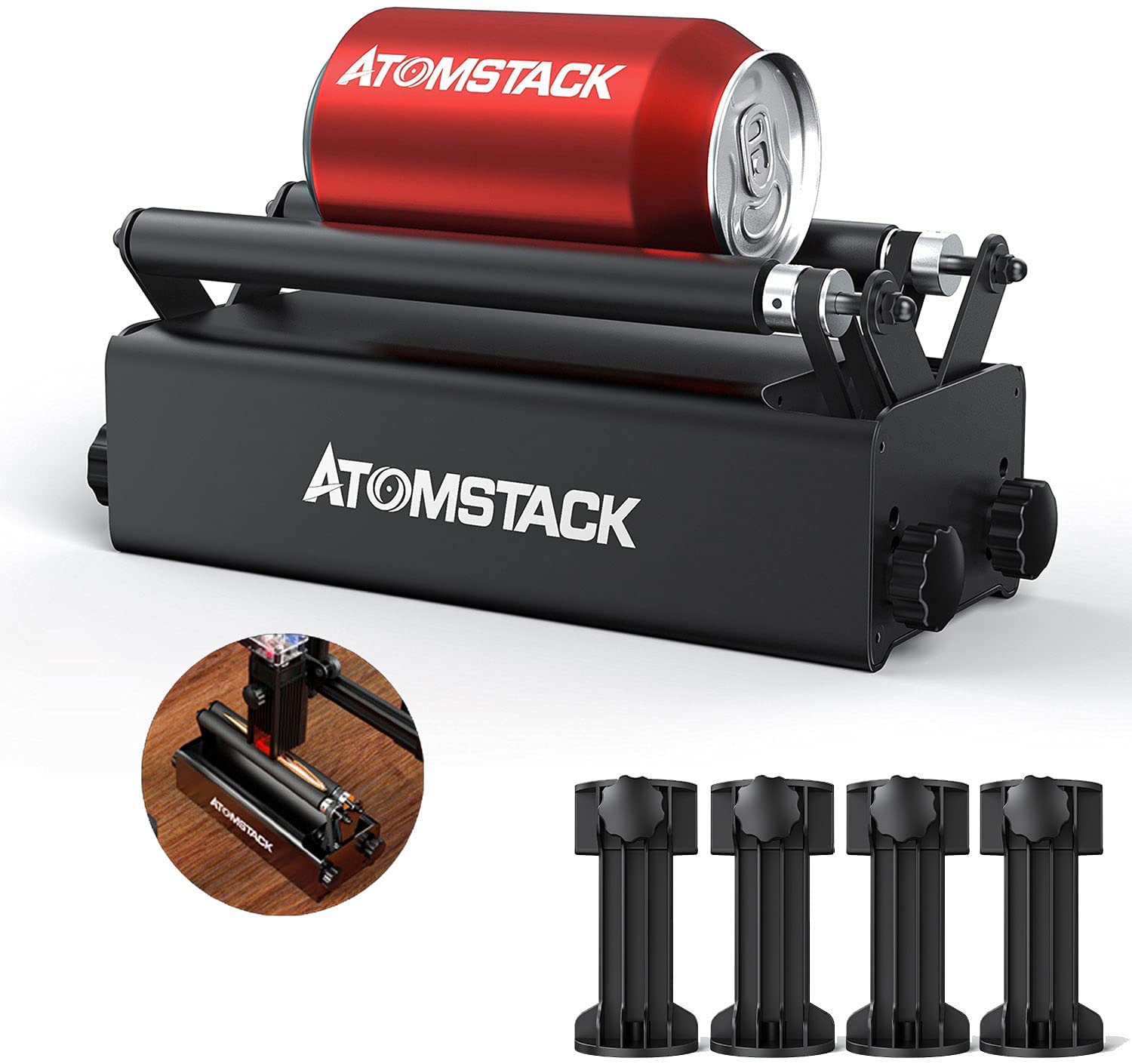 ATOMSTACK R3 Roller, Aluminum Y-axis Rotary Roller Engraving Module