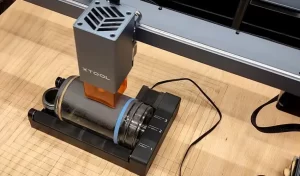 Laser Engraving Glass Bottle with Cermark Coating on Our xTool D1 Pro 10W Diode Laser Engraver