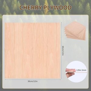 24 Pieces Craft Cherry Wood Sheets For Laser Engraving