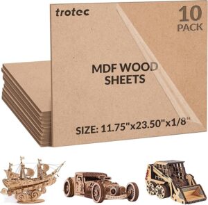 Trotec MDF Wood Sheet 10-Pack