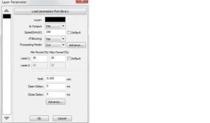 Adjust the laser cutter power settings