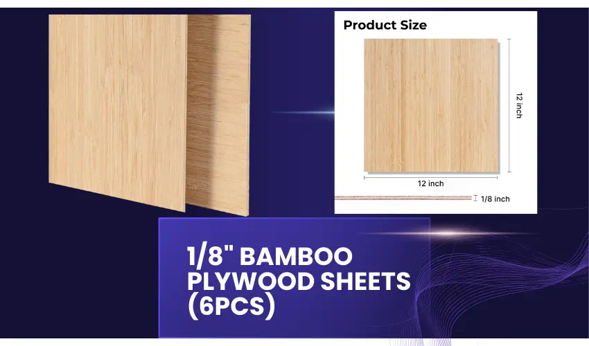 1/8" Bamboo Plywood Sheets (6pcs)