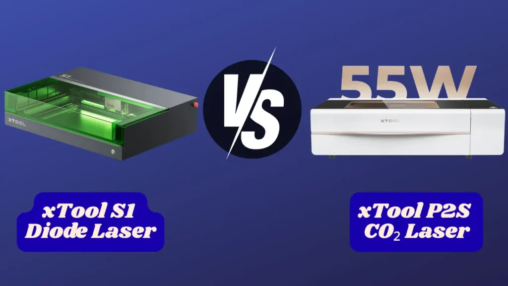 xTool S1 Diode Laser vs xTool P2S CO2 Laser For Thick Wood Cutting