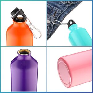 10 Pack Lightweight Reusable Aluminum Bottles with Carabiner
