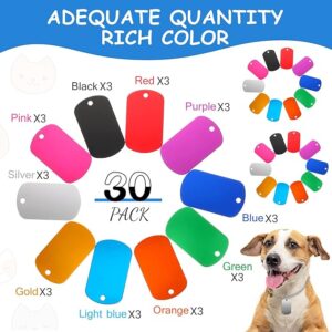 Ferraycle 50 Pieces Anodized Aluminum Dog Tags