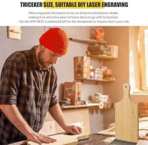 Lounsweer 6 Pcs Bamboo Laser Engraveable Cutting Boards