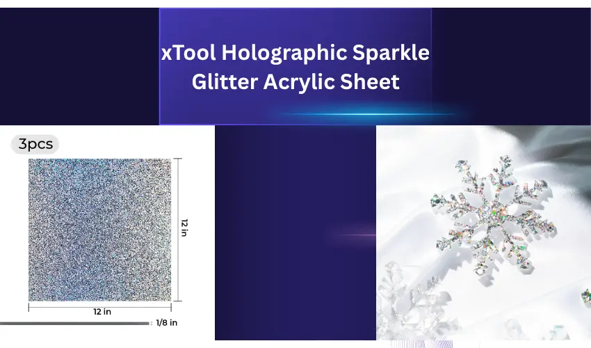xTool Holographic Sparkle Glitter Acrylic Sheet
