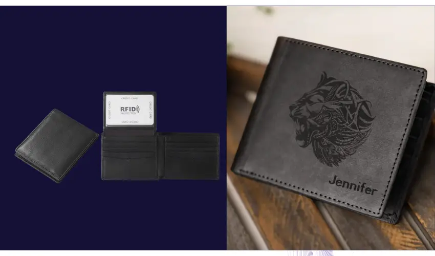 Leather RFID Blocking Bifold Wallet