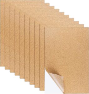 10 PCS Self-Adhesive Cork Sheet For Laser Engraving