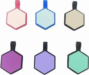 6 Pack Original Silent Hexagon Shape Silicone Pet Tag