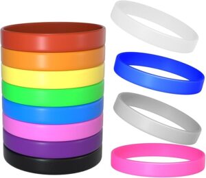 Morcheiong 12 Pieces Silicone Bracelets