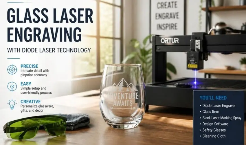 How To Laser Engrave Glass with a Diode Laser Engraver