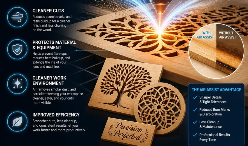 Benefits of Air Assist for Laser Cutting and Engraving