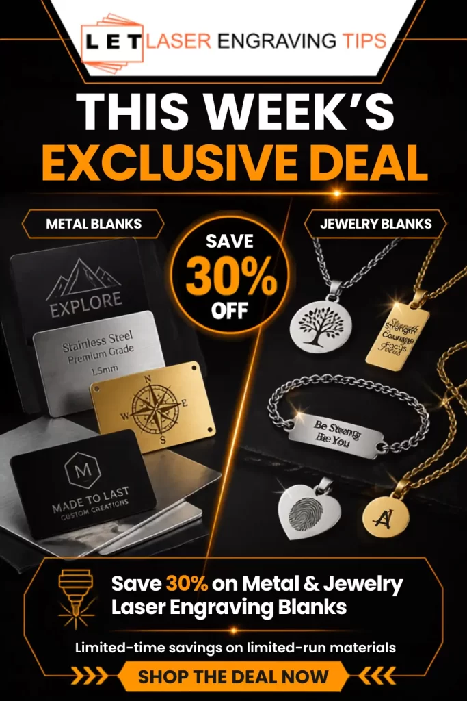 Save 30% on xTool Selected Metal & Jewelry Blanks